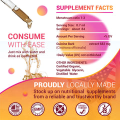 Digestive health and immune support imagery with tincture