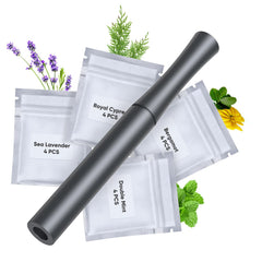 Quit Bad Habit Flavored Air Device with aluminum body close-up
