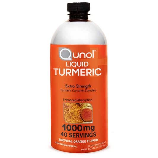 Bottle of Qunol Liquid Turmeric Curcumin 1000mg with Black Pepper