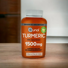 Close-up of 95% curcuminoids label
