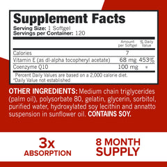 Infographic showing 3x better absorption of Qunol Ultra CoQ10