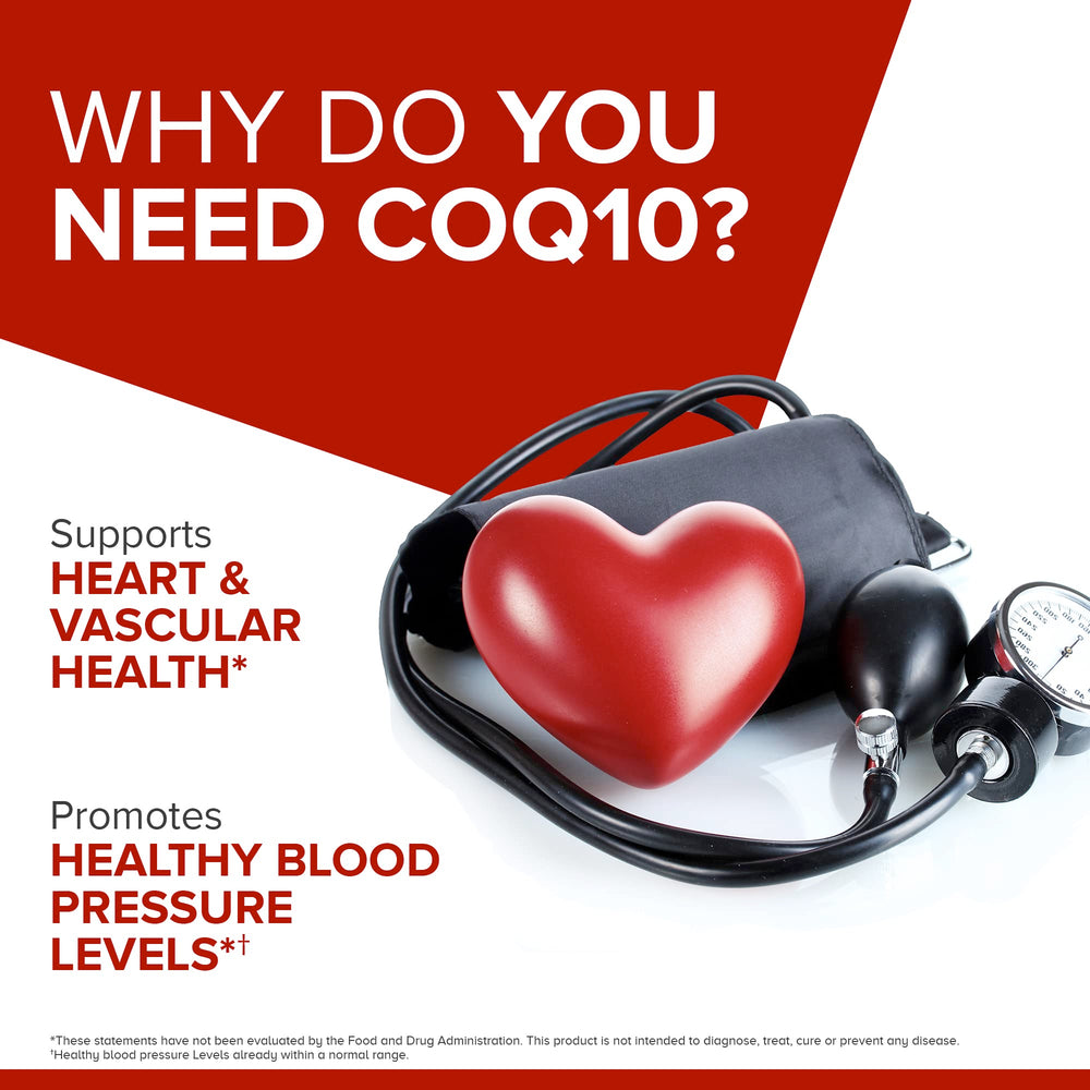 CoQ10 supports heart health and energy production