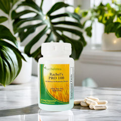 Capsules arranged on white surface