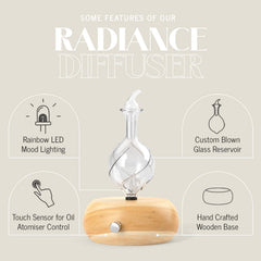 Close-up of glass reservoir in Radiance Nebulizing Diffuser