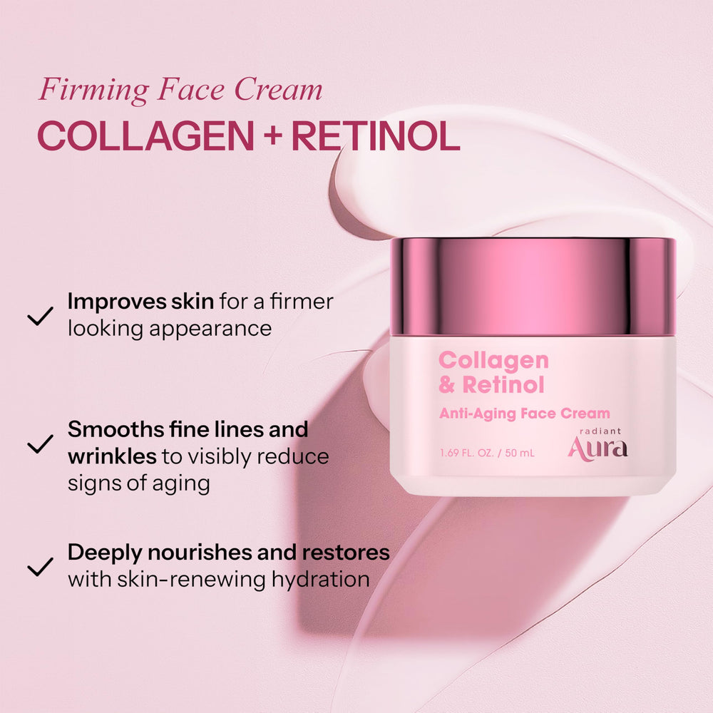 Radiant Aura face cream texture swirl demonstrating silky, fast-absorbing formula.