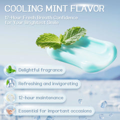 Radiant Whitening Toothpaste with Niacinamide with mint leaves nearby