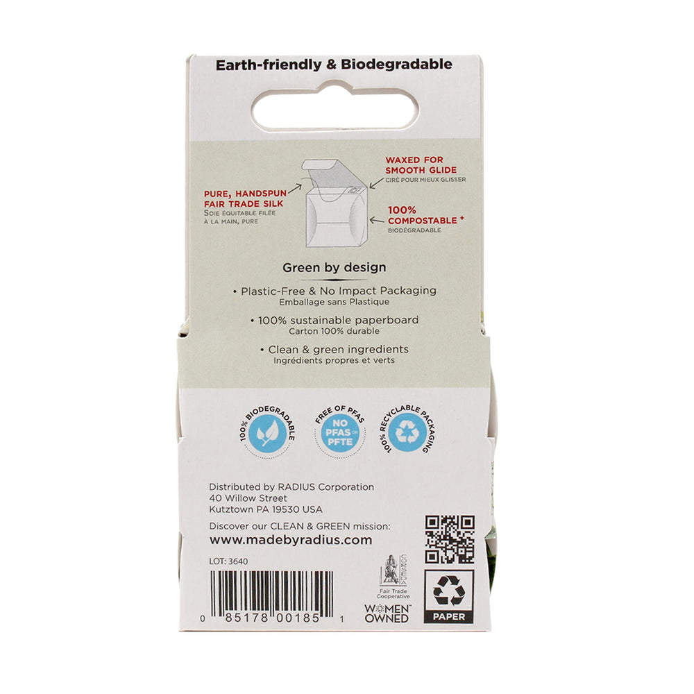 Recyclable outer cardboard box that acts as floss dispenser