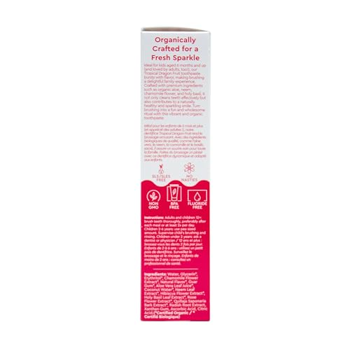 USDA Organic certification seal on toothpaste packaging