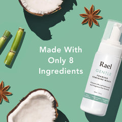 Rael hypoallergenic cleansing solution designed for intimate care.