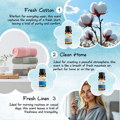 Fresh Cotton Fragrance Oil 10ml Bottle