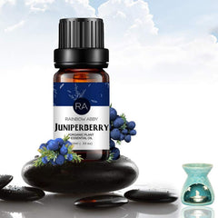 Two 10 mL bottles of Juniper Berry Essential Oil by RAINBOW ABBY