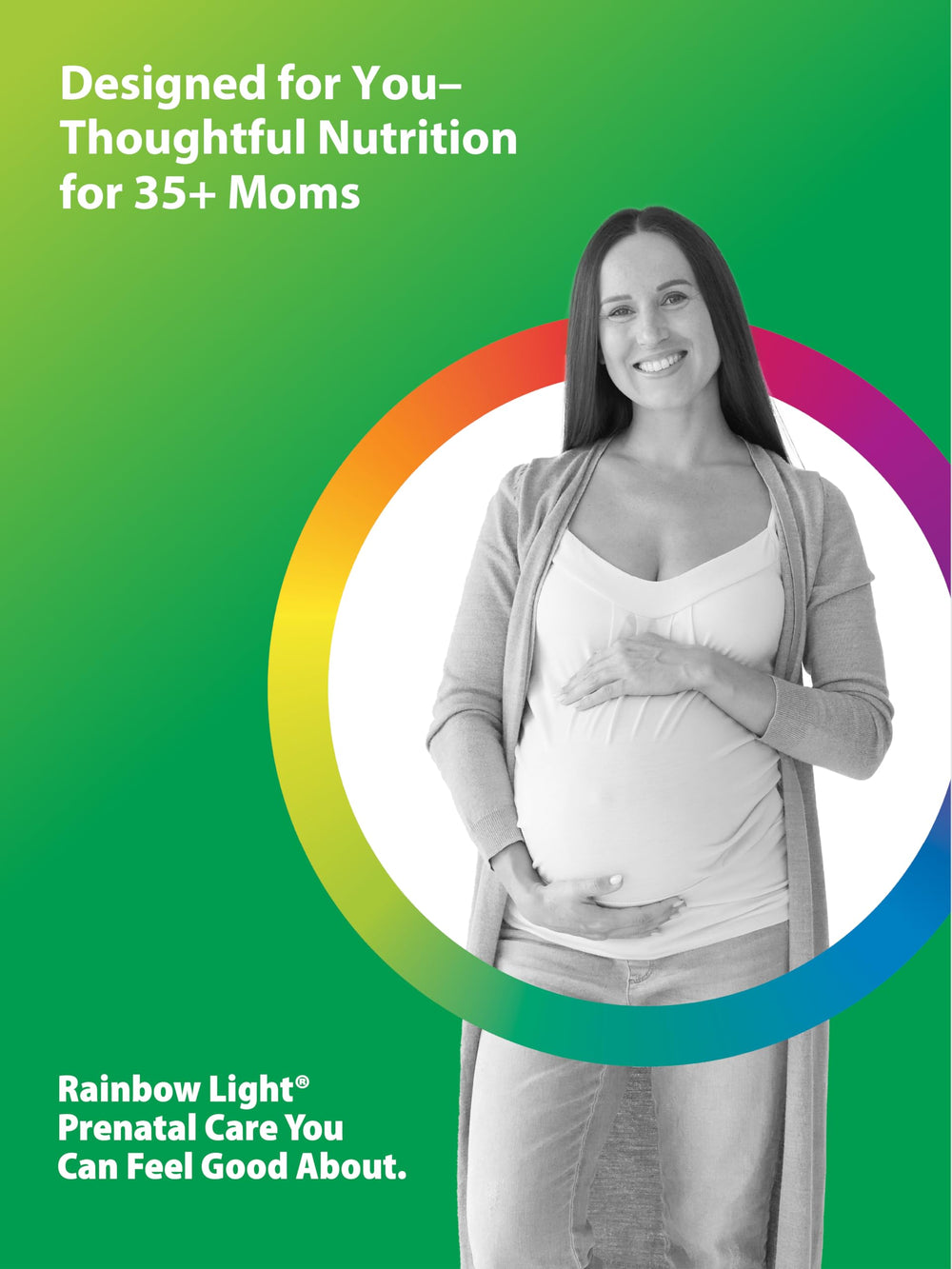 Close-up of Rainbow Light 35+ Mom and Baby Multivitamin tablets