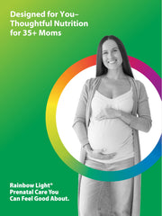 Close-up of Rainbow Light 35+ Mom and Baby Multivitamin tablets