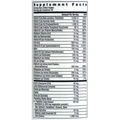 Rainbow Light 50+ Mini Multivitamin 90-count bottle label close-up