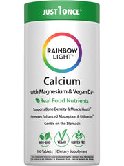 Rainbow Light Calcium with Magnesium and Vitamin D3 bottle, 180 count