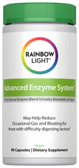 Rainbow Light Advanced Enzyme System Capsules bottle label