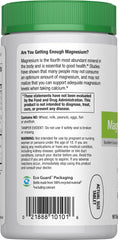 Supplement facts panel for Rainbow Light Magnesium Calcium Plus