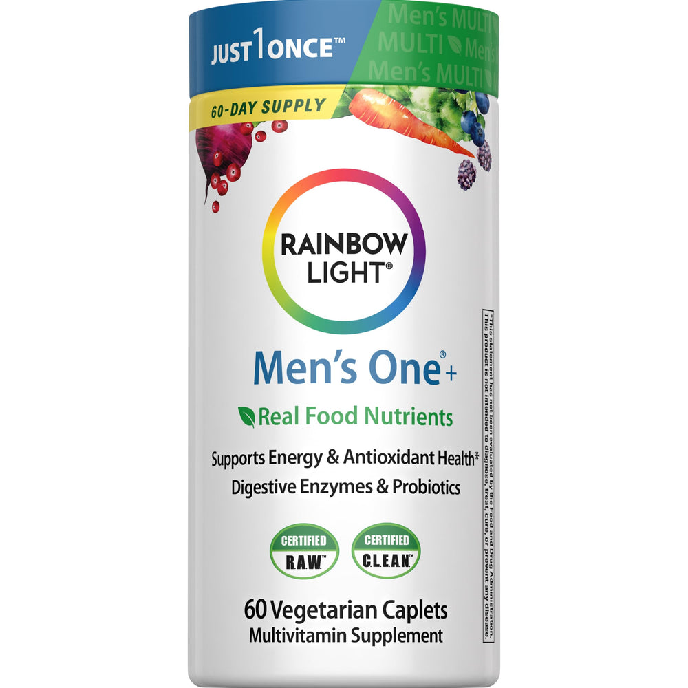 Rainbow Light Men's One Multivitamin bottle - front view