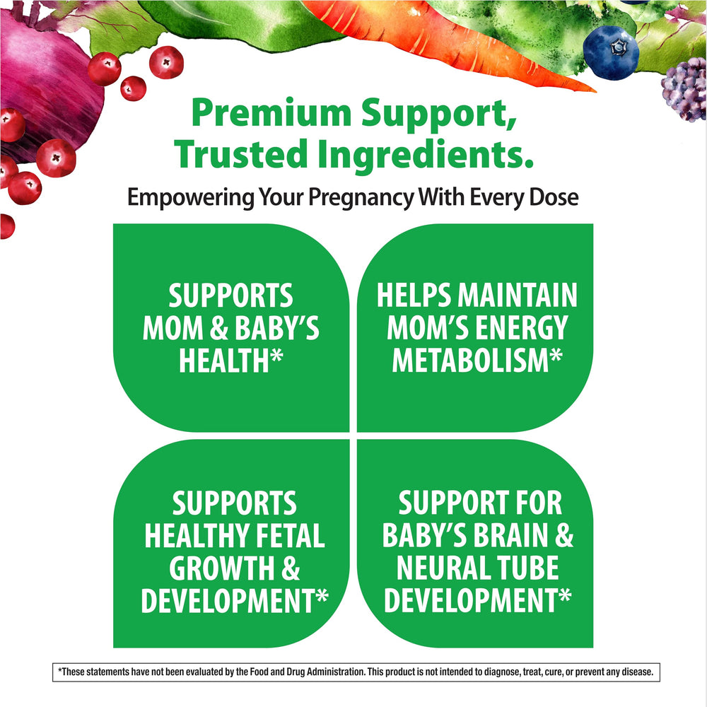 Real Food Nutrients logo on Rainbow Light prenatal bottle