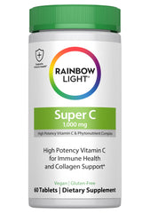 Rainbow Light Super C 1000 mg bottle front label – 60-count