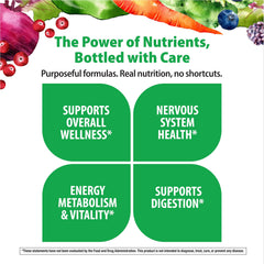 Side view of Rainbow Light high-potency daily multivitamin bottle