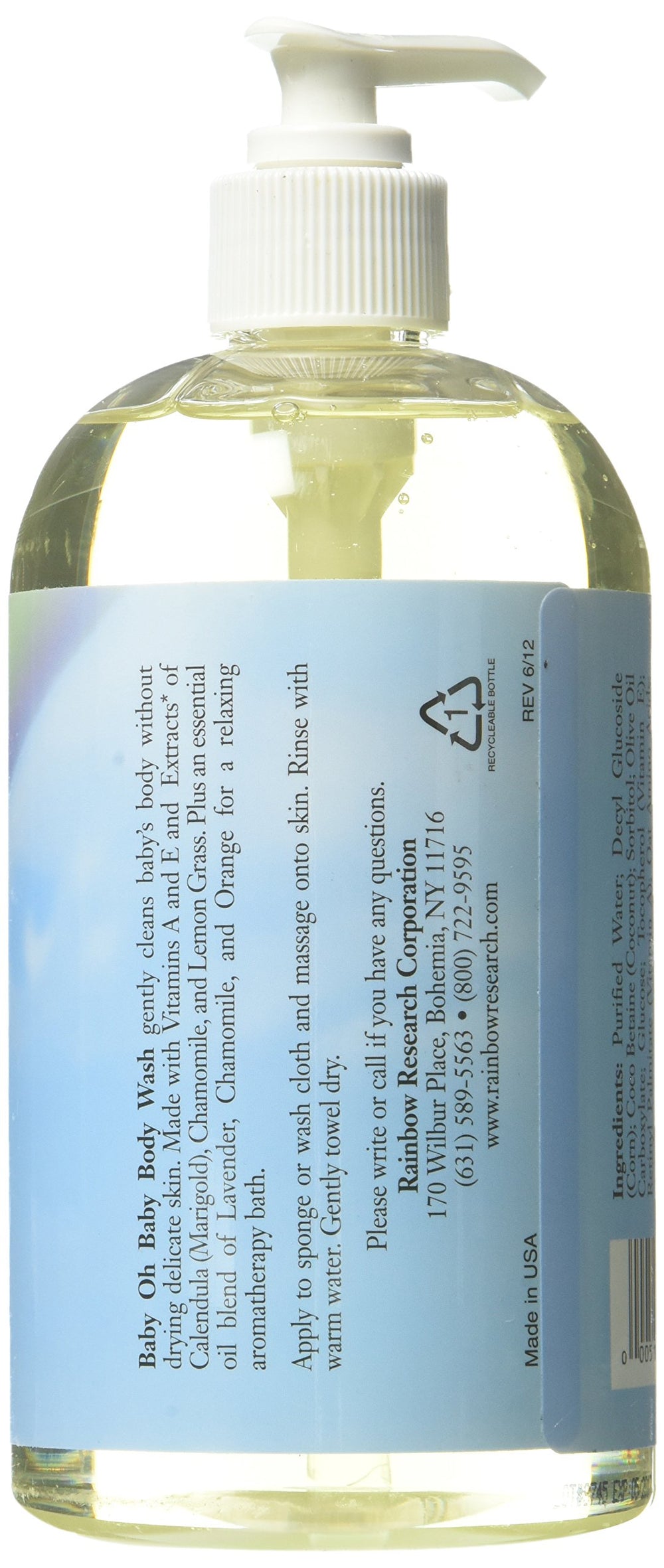 Herbal ingredients chamomile calendula lemon grass shown with the body wash