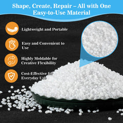 Molded thermoplastic bead dental filling example