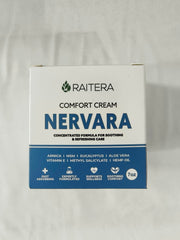 Raitera Nervara Comfort Cream jar for daily hydrating skin care.