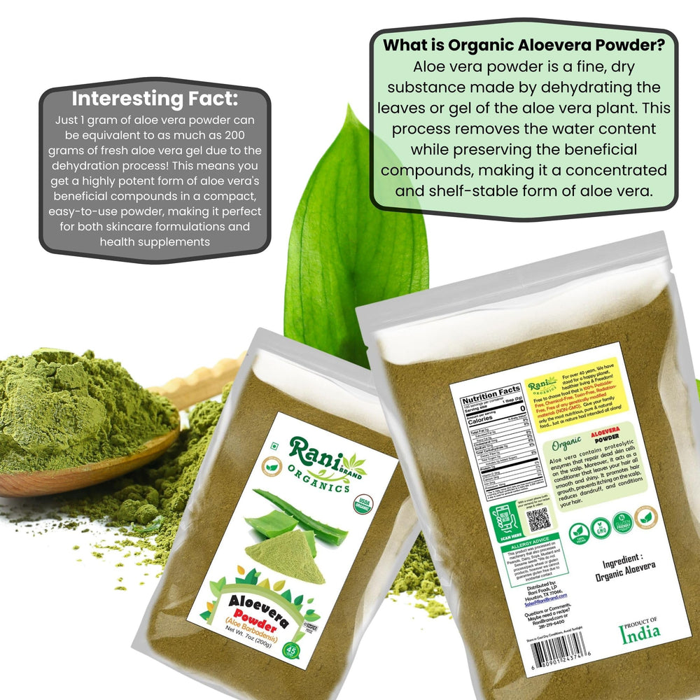 Scoop of Aloe Vera powder in a spoon