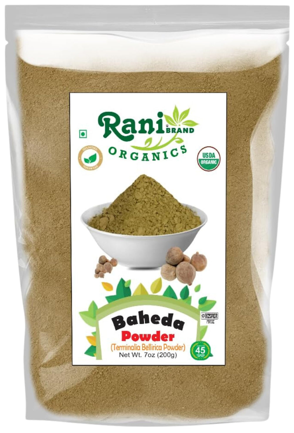 Rani Organic Baheda Powder 7oz bottle front view