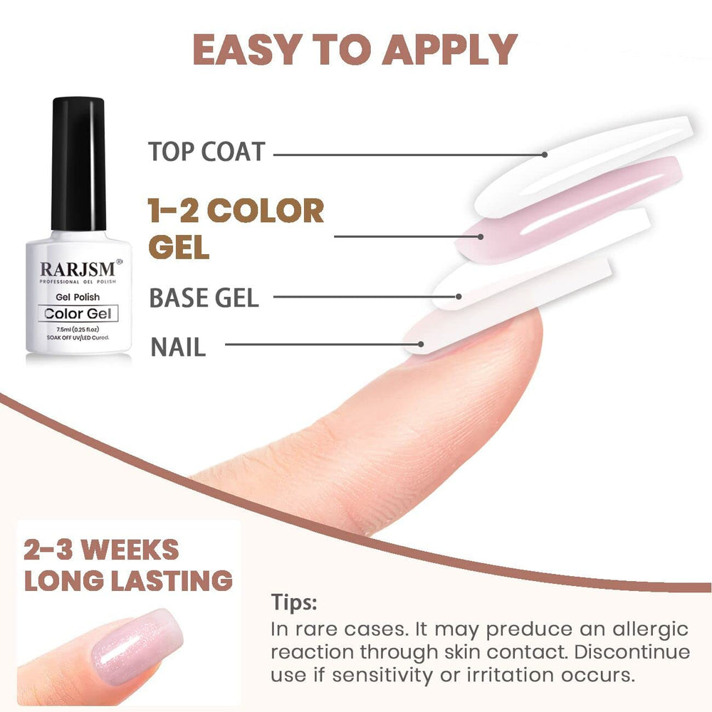 RARJSM nude gel polish ultimate collection ready for versatile styling