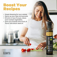 RAWYA Black Seed Oil used in salad dressings