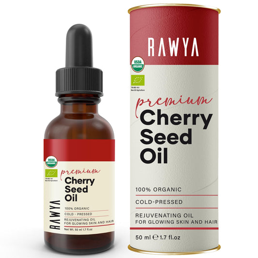 RAWYA Cherry Oil glass bottle close-up