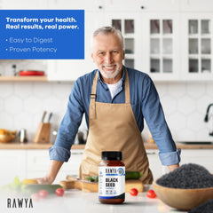 Halal and vegan certification icons for RAWYA Black Seed Extract