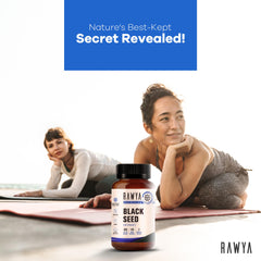 Illustration of wellness and joint flexibility benefits from Black Seed Extract