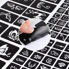 RAZET henna stencils hands and face templates for body art.