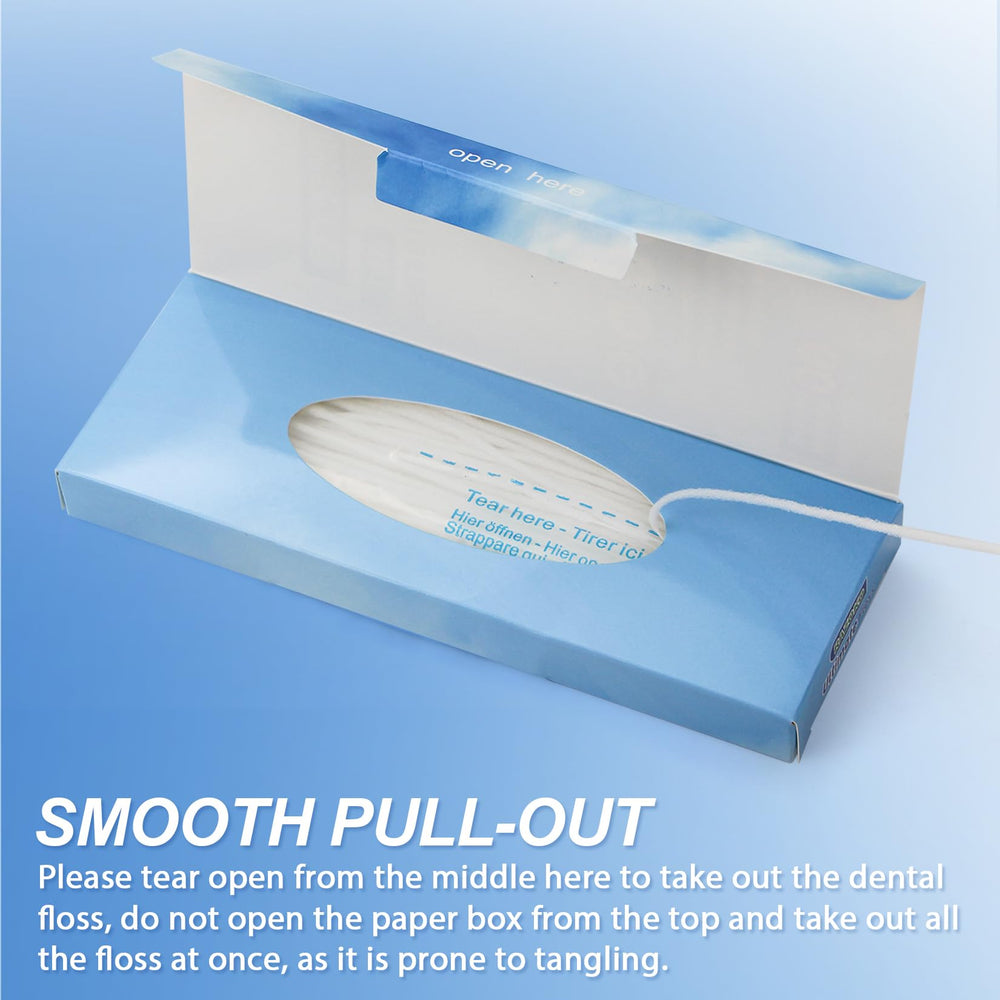 Pre-cut floss strands for braces and dental bridges, pack of 3