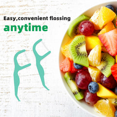 Dental floss toothpick end cleaning tight spaces