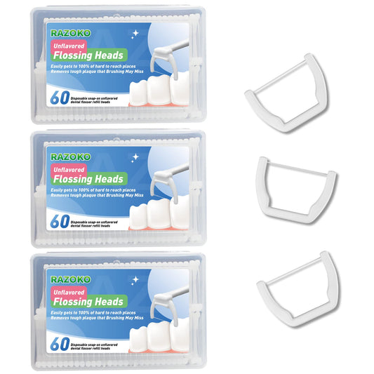 RAZOKO disposable snap-on flosser refill heads box front