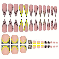 Rdntbeu long stiletto press-on nails showcase dramatic length.