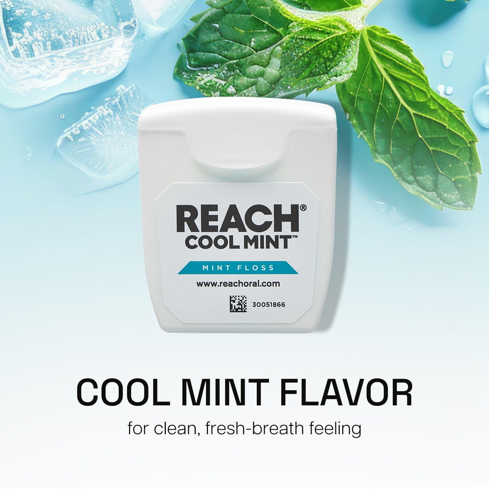 Dentist-recommended brand REACH Cool Mint Floss