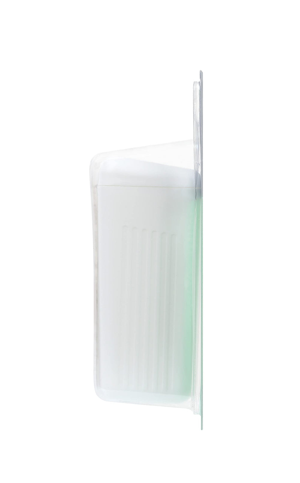 Waxed dental floss strands with mint flavor close-up