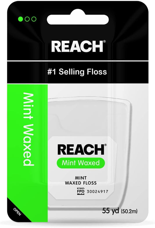 Reach Mint Waxed Dental Floss 55 yd (Pack of 2) packaging front