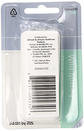 ADA approved Reach Mint Waxed Floss packaging close-up