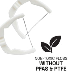 PFAS-free labeling on floss head packaging