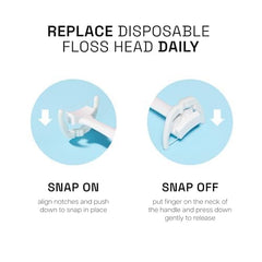 Snap-on attachment illustration for Listerine Ultraclean Access Flosser