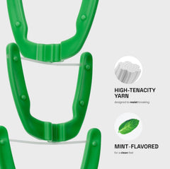 Shred-resistant PTFE floss material used in mint refill heads