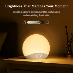 REACHER dimmable-led-clock-0-100 image depicts customizable brightness without disturbing sleep.