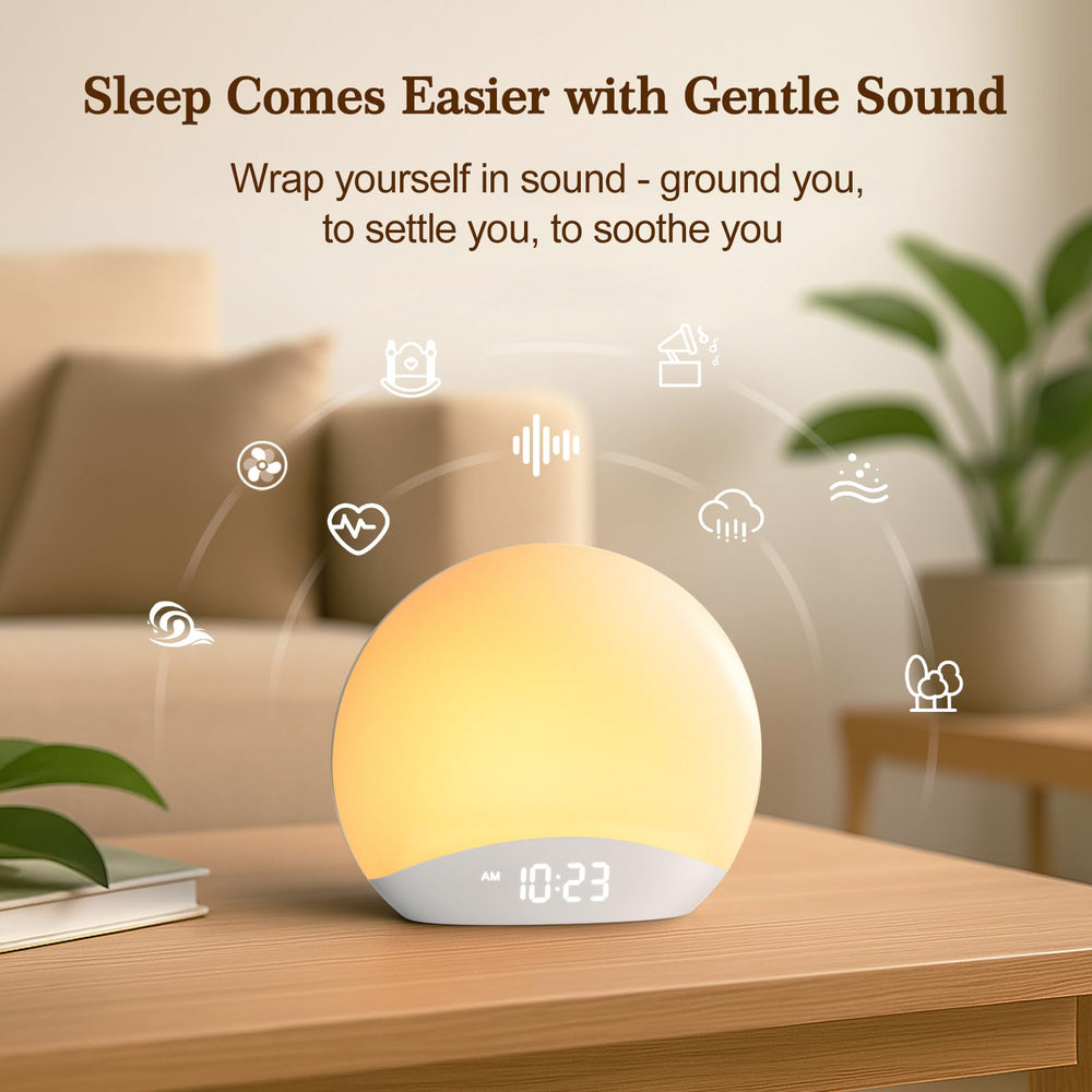 REACHER sunrise-light-gradual-wake image demonstrates adjustable brightness for natural wake.