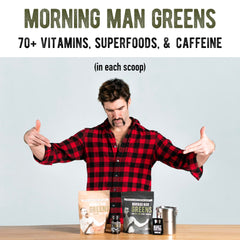 70 real foods and extracts in Morning Man Greens